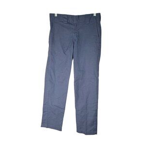 Dickies Mens Slim Tapered Pants 28x30 Flex Workwear Navy Blue Comfort Durable